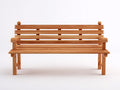 Bancos de jardín de madera natural 160 x 60 x 88 cm - con respaldo de listones - diseño clásico
