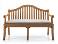 Bancos de jardín de madera 145 x 58 x 88 cm - natural y beige - diseño clásico