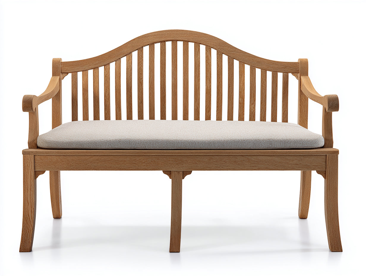 Bancos de jardín de madera 145 x 58 x 88 cm - natural y beige - diseño clásico