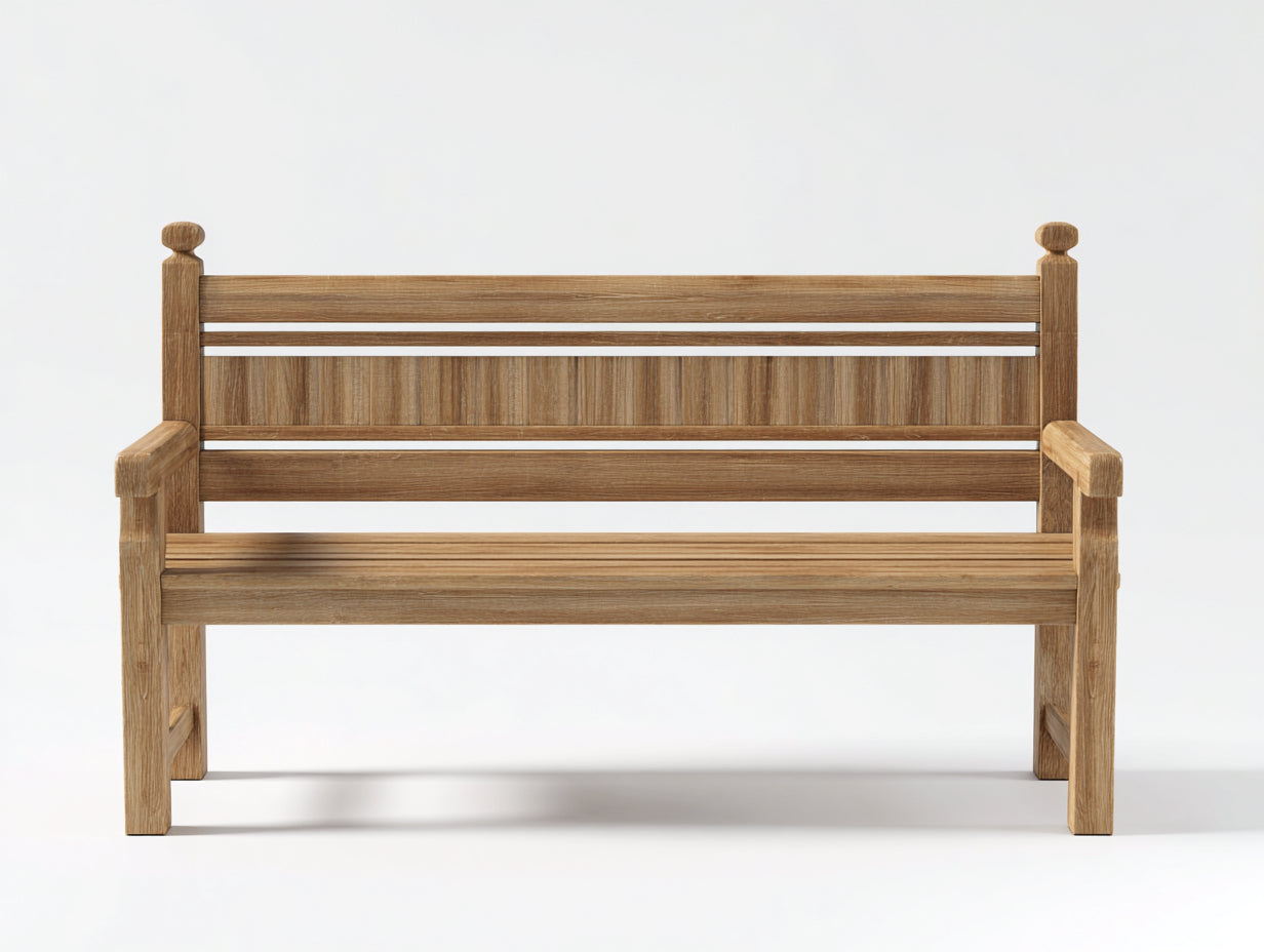Bancos de jardín de madera 135 x 56 x 84 cm - natural - diseño clásico