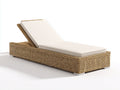 Tumbonas de ratán natural-crema 180 x 68 x 78 cm - con respaldo inclinado - diseño moderno