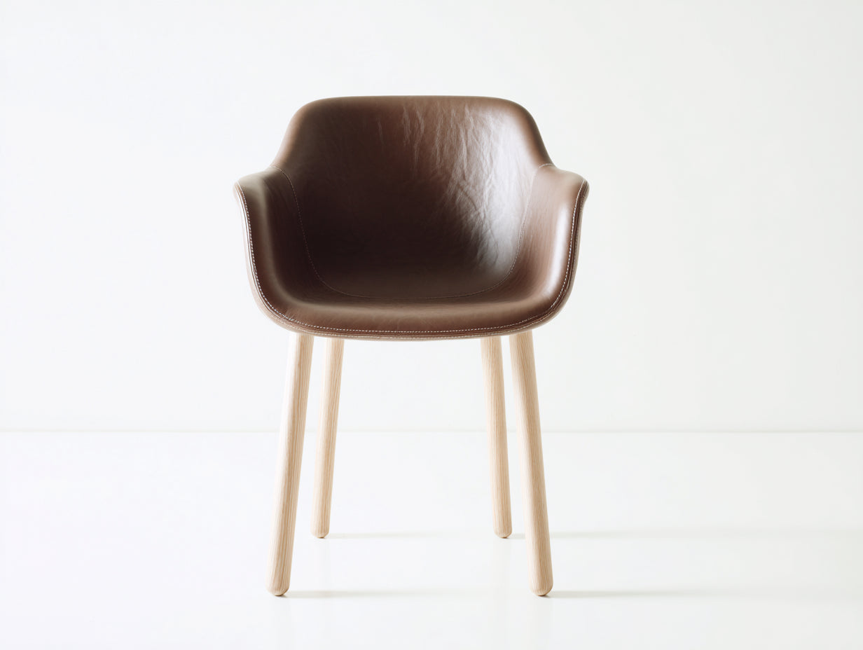 Sillas de comedor marrón-natural 58 x 55 x 82 cm - con asiento tapizado - diseño moderno