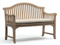 Bancos de jardín 168x60x88 cm - madera natural y beige - diseño clásico para exterior