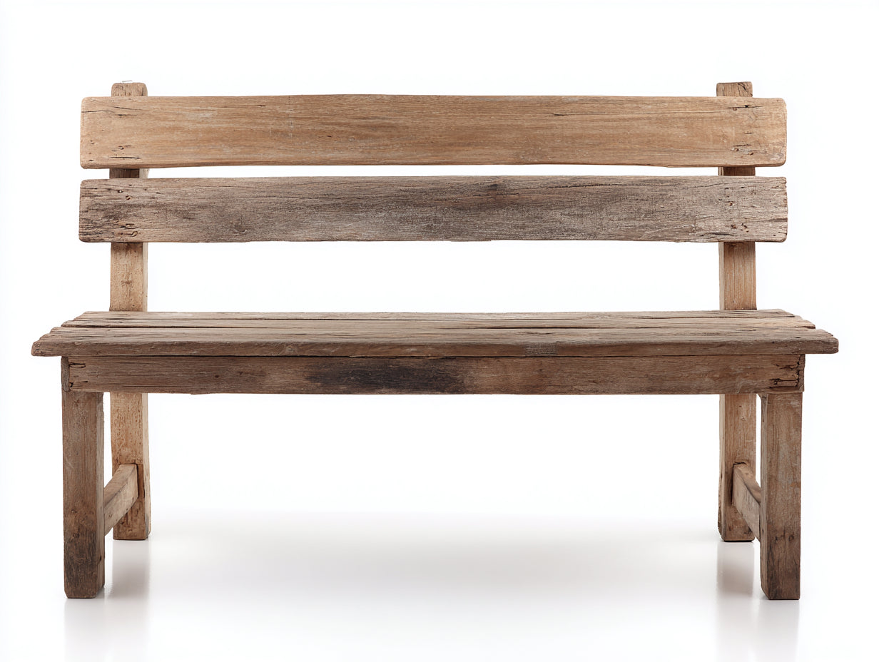 Bancos de jardín de madera 128 x 50 x 78 cm - natural y marrón - diseño rústico