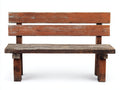 Bancos de jardín de madera envejecida 135 x 55 x 82 cm - con respaldo de listones - diseño rústico