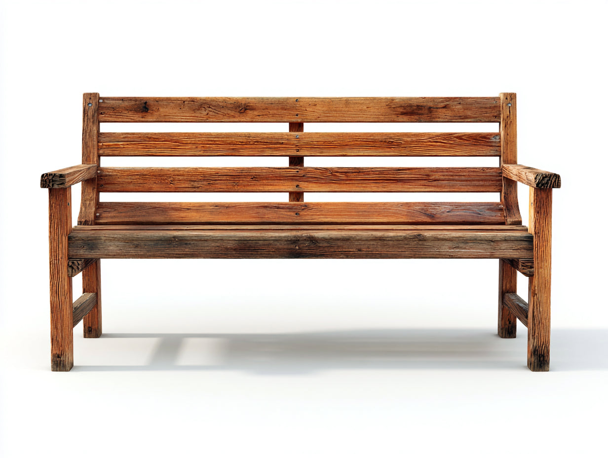 Bancos de jardín de madera marrón 150 x 58 x 86 cm - con reposabrazos - diseño rústico