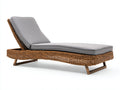 Tumbonas de ratán 195x70x82 cm - ratán natural y gris - diseño reclinable para exterior
