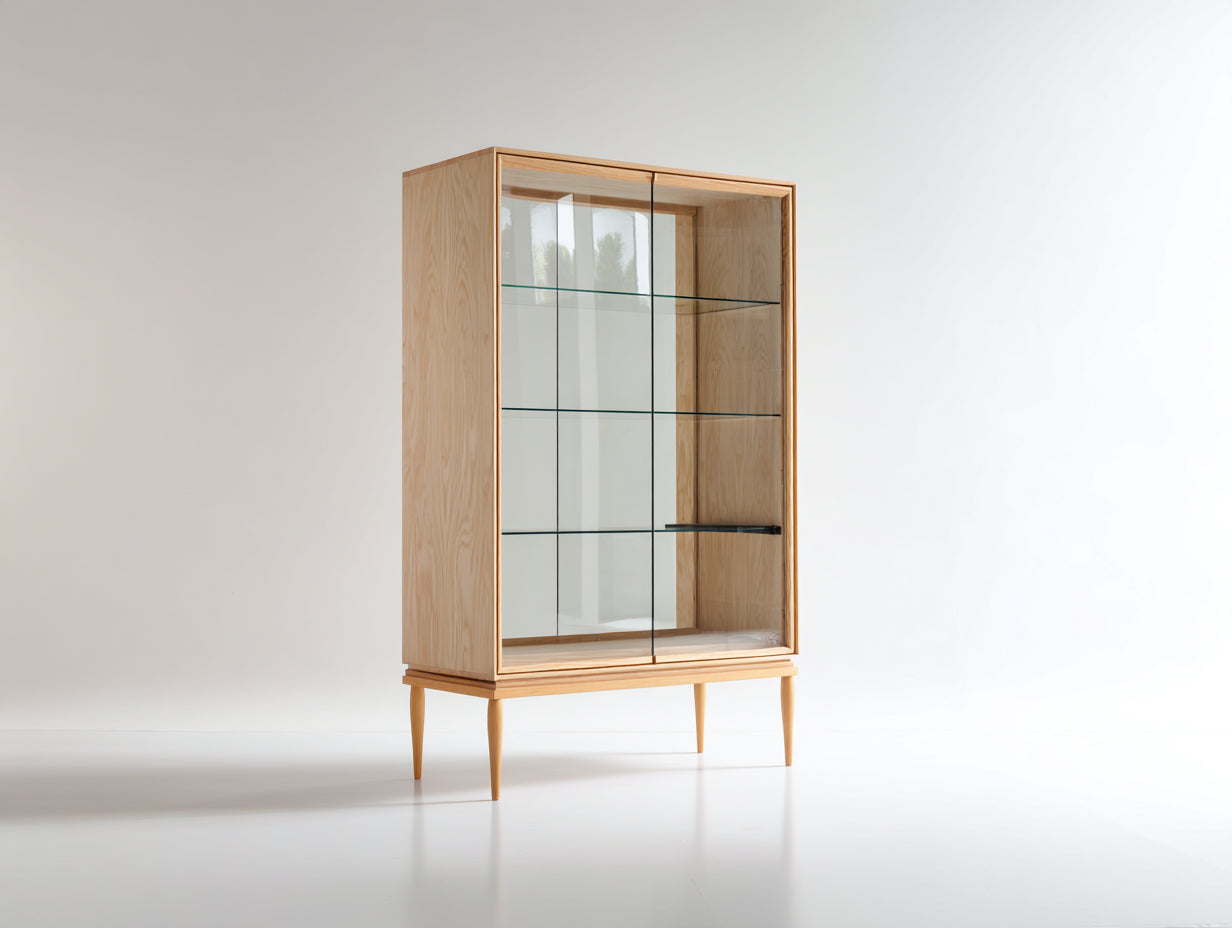 Estanterías de madera 100 x 38 x 155 cm - natural y transparente - diseño moderno