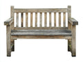 Bancos de jardín de madera 130 x 58 x 82 cm - natural y gris - diseño rústico